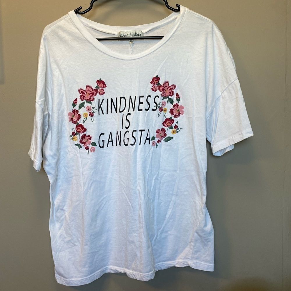 Women’s Twine & Stark XL T-Shirt “Kindness is Gangsta”
